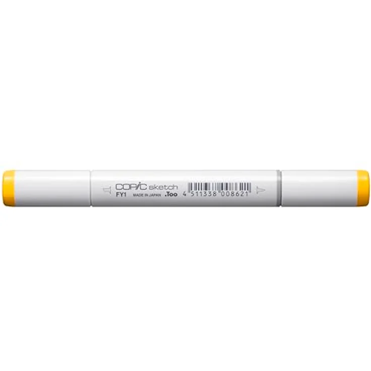 Copic COPIC Sketch Marker Typ FY - 1, Fluorescent Yellow Orange, professioneller Pinselmarker mit Super-Brush-Spitze und Medium-Broad-Spitze – Bild 3