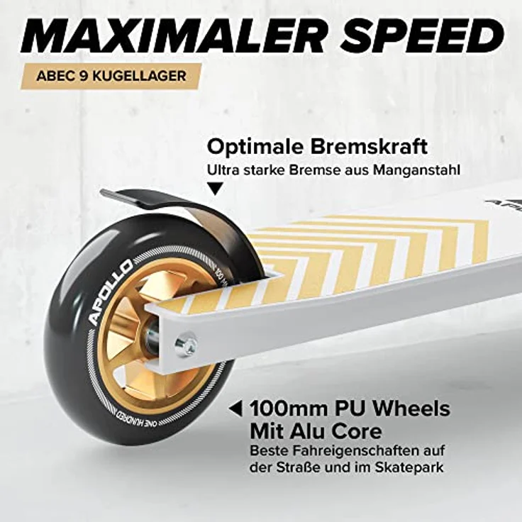Apollo Stunt Scooter - Genius Pro | Robuster mit ABEC 9 Kugellager | Trick Roller, Tretroller, Starker Stuntroller | Top Scooter Kinder ab 6 Jahre | perfekt auch als Cityroller – Bild 5