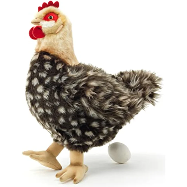 Uni-Toys - Henne mit Ei - 37 cm (Höhe) - Plüsch-Huhn, Vogel - Plüschtier, Kuscheltier – Bild 1