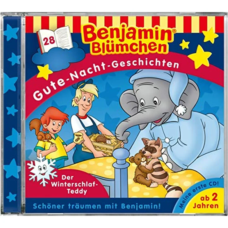 Kiddinx Hörspiel-CD Benjamin Blümchen Gute-Nacht-Geschichten - Der Winterschlaf-Teddy, Schlaflieder und spannende Geschichten – Bild 2