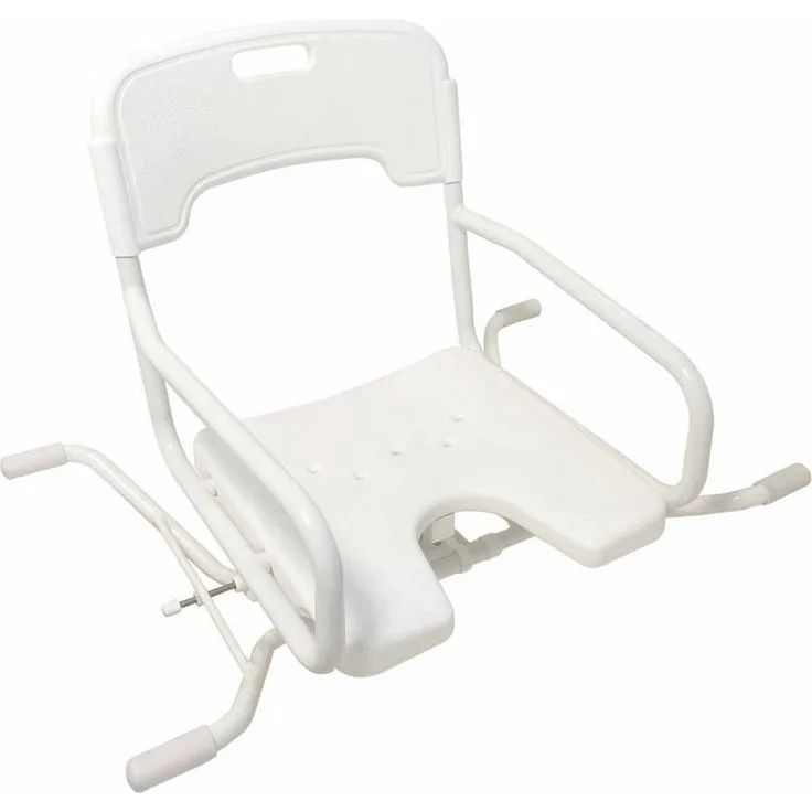 Drive Medical Badewannensitz Drive Medical Badewannendrehsitz BES 120, belastbar bis 120 kg, drehbar mit automatischer Arretierung, hygienischer Hygieneausschnitt, rutschhemmende Sitzfläche, Aluminiumrahmen, weiß