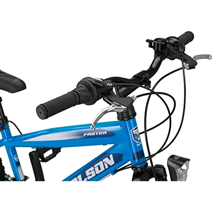 Talson 24 Zoll Mountainbike Fahrrad MIT 21-Gang Shimano, Gabelfederung & Beleuchtung Blau – Bild 2