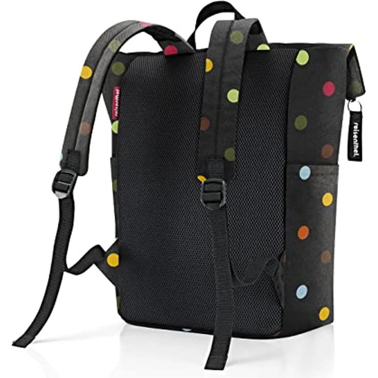 Reisenthel rolltop backpack - urbaner und stylischer Rucksack, modernes Design, geräumiger Rucksack für Freizeit, Arbeitsweg und City-Trip, Farbe:dots – Bild 3