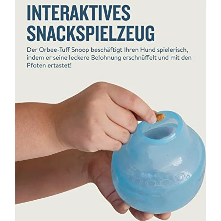 Planet Dog Orbee-Tuff Snoop, interaktiver Spielball zur Gehirnstimulation, blau, 13 x 13 x 10 cm – Bild 5