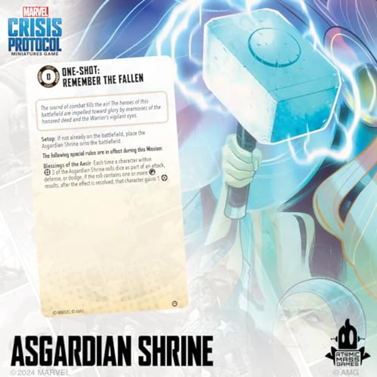 Atomic Mass Games Marvel Crisis Protocol - Asgardian Shrine, detailreiches Geländeset aus Asgard für strategische Miniaturenspiele – Bild 5