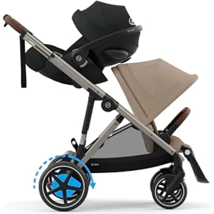 Cybex eGazelle S, Kinderwagen mit E-Antrieb, Wiegefunktion und großem Einkaufskorb – Bild 8