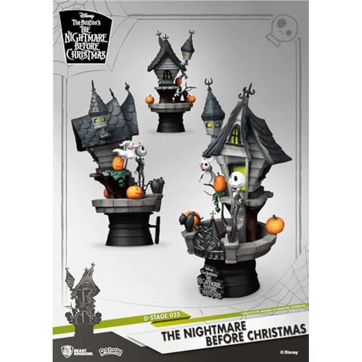 Beast Kingdom Diorama Statue Jack Skellington mit Zero, 15 cm, detailreiche Sammelfigur – Bild 4