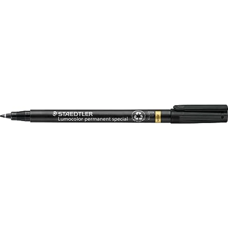 STAEDTLER STAEDTLER 319 F-9 Folienstift Lumocolor special F-Spitze, circa 0.6 mm, permanent, schwarz, 10 Stück im Kartonetui, 319 F-9 VE – Bild 2