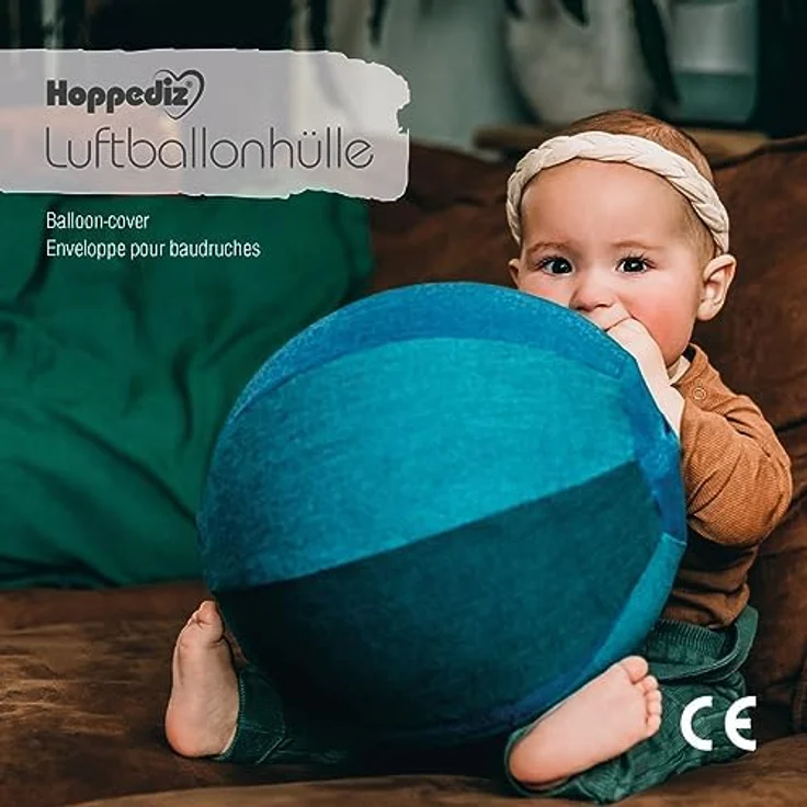 Hoppediz Spielball Luftballon-Hülle, federleichten Spielball mit 2 Ballons, Ø 25 cm – Bild 2