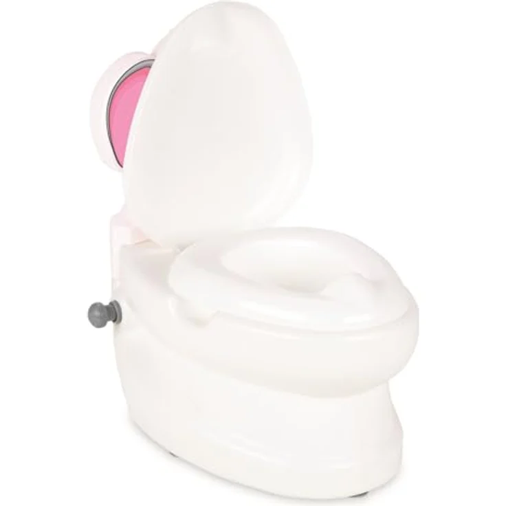 Lemodo Töpfchen für Kinder ab 18 Monate | Kindertoilette in weiß mit herausnehmbarem Lerntöpfchen | Kinderklo mit Spülgeräusch | Babytopf mit praktischem Stauraum | Realitätsnahes Kinder Töpfchen (Elefant) – Bild 2