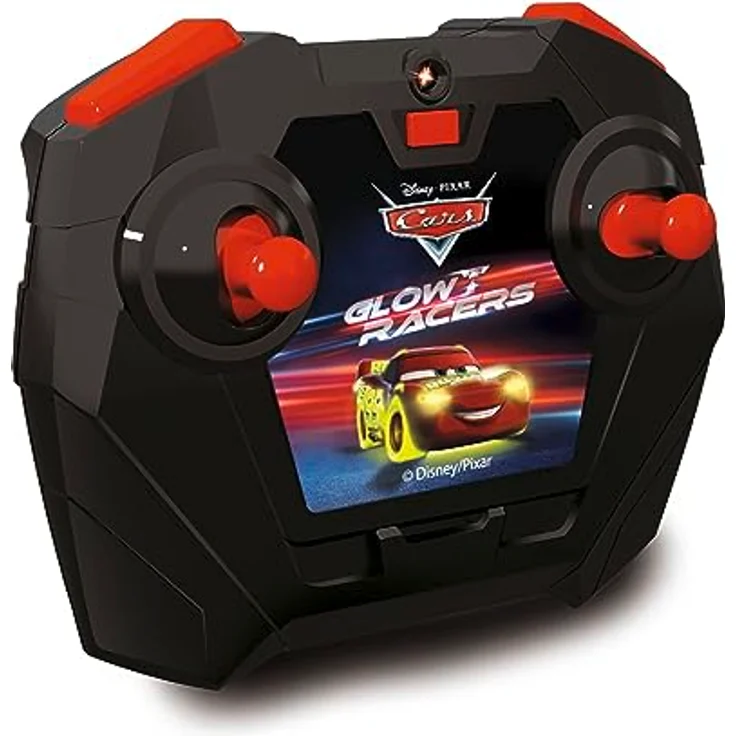 Jada Toys - RC Turbo Racer Lightning McQueen (17 cm) aus Disney Pixars Cars - ferngesteuertes Auto ab 4 Jahre, leuchtet im Dunkeln, Spielzeugauto für Kinder mit 2-Kanal-Fernbedienung (2,4 GHz) – Bild 3