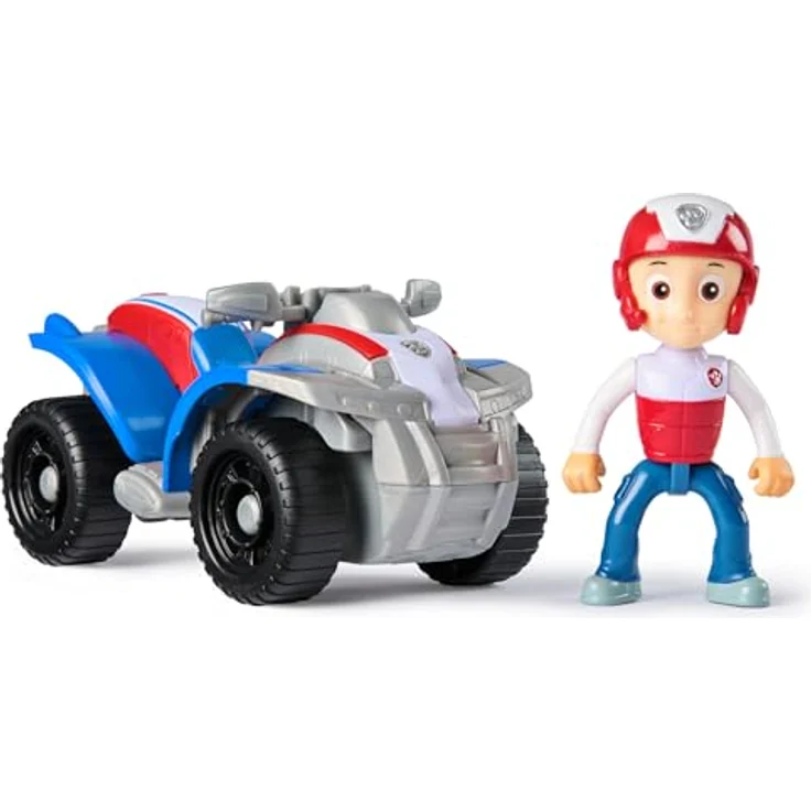 Spin Master PAW Patrol Ryder Spielzeug-Auto, 13 cm Rettungs-Quad aus recyceltem Kunststoff, inklusive Ryder-Figur – Bild 1