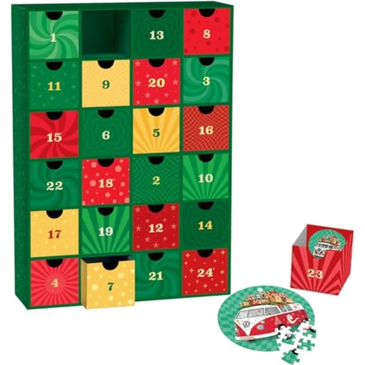 Eurographics Puzzle Advent Calendar - VW Christmas, 24-teiliges Puzzle für festliche Vorfreude – Bild 4