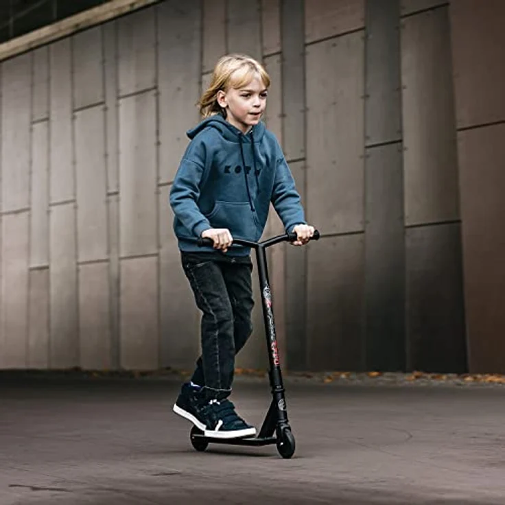 Movino Tyro Stuntscooter, Kinder Freestyle Scooter mit ABEC 9 Lagern, Aluminiumdeck und 100-mm-Rädern, max. Tragkraft 50 kg, ideal für 5- bis 9-Jährige – Bild 2