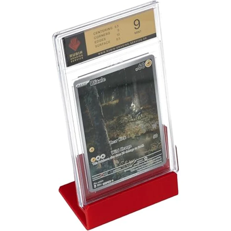 Feldherr 5er Set Kartenständer für Graded Cards und Slabs, kirschrot, mit optimalem Neigungswinkel von 10° – Bild 5