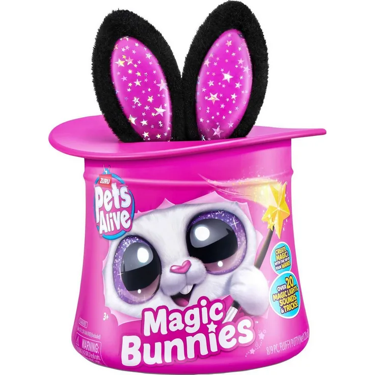 ZURU Kuscheltier Pets Alive - Magic Bunnies, interaktives Zauberhäschen mit mehr als 30 Überraschungen - Preisvergleich