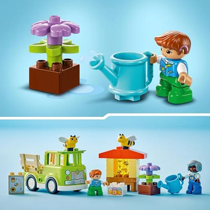 LEGO DUPLO Town Imkerei und Bienenstöcke, Lernspielzeug für Kleinkinder mit 2 Figuren und einem fahrbaren LKW, Set zum Bauen und Umbauen, Spielzeug für Kleinkinder ab 2 Jahren 10419 – Bild 4