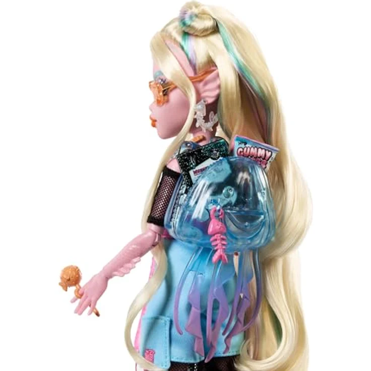 Mattel® Anziehpuppe Monster High, Lagoona Blue mit Haustier Neptuna, Y2K-inspirierter Look - Preisvergleich – Bild 6