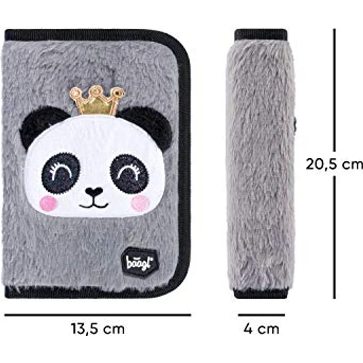 Baagl Federmäppchen Panda, Schüleretui mit großem Stauraum und langlebigen Materialien – Bild 4