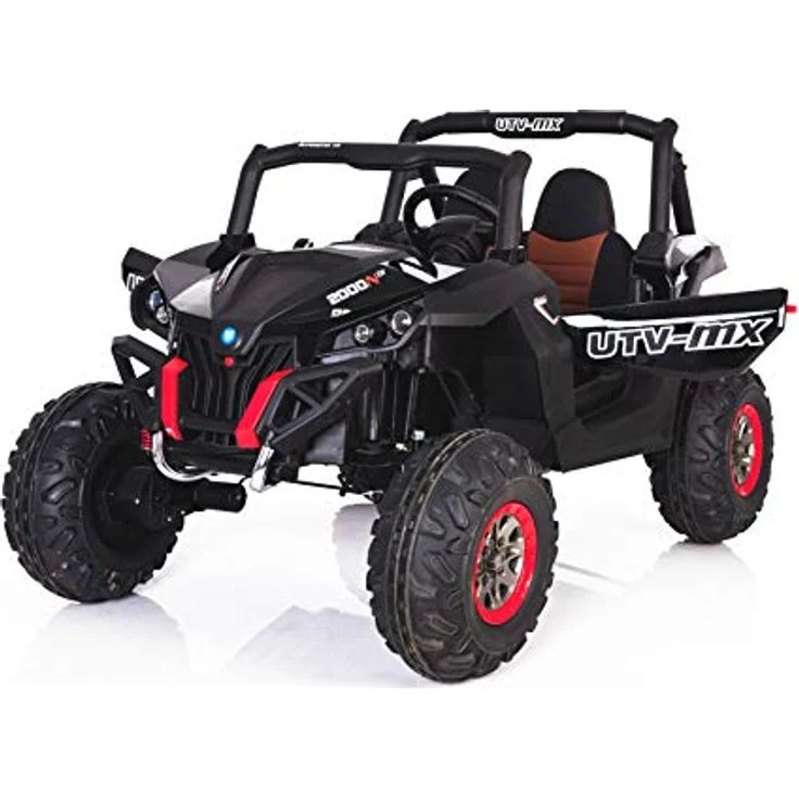 RIRICAR Buggy Kinder elektroauto 12V 2 sitzer, NEU RSX Elektro Buggy für Kinder, Schwarz, mit 2,4-GHz Fernbedienung, Allradantrieb – Bild 1