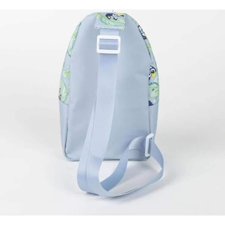 Bluey Kindergartentasche, Kinderrucksack Schultertasche, blau, aus robustem Polyester, verstellbare Riemen, handliche Größe 13x23x7 cm – Bild 3