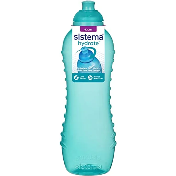 Sistema Twist 'n' Sip Squeeze Sports Wasserflasche | auslaufsichere Wasserflasche | 620 ml | BPA-frei | gemischte Farben – Bild 1