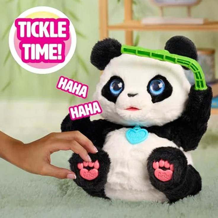 Just Play furReal Coco the Tumbling Panda, interaktives Kuscheltier mit über 60 Geräuschen und Bewegungen, 27 cm, schwarz-weiß – Bild 5