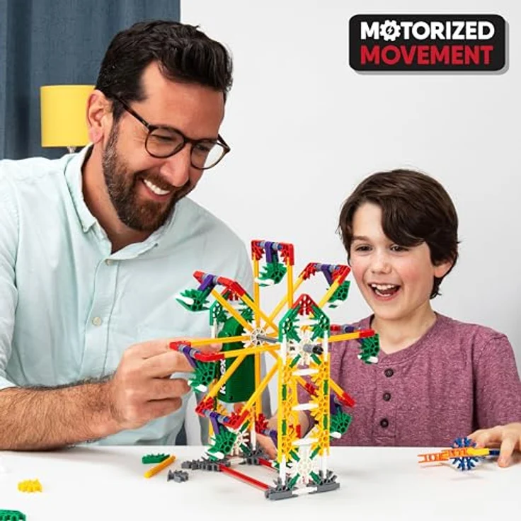 K'Nex Imagine Power and Play Motorisiertes Bauset, 529-teiliges STEM-Lernset für Kinder, mit beweglichen Modellen und Motor, Bauanleitungen für 50 Modelle – Bild 4