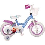 Volare Kinderfahrrad Disney Frozen 2 Mädchen 12 Zoll Blau/Lila Zweihandbremsen bis 60 kg 85% zusammengebaut 3 - 4,5 Jahre