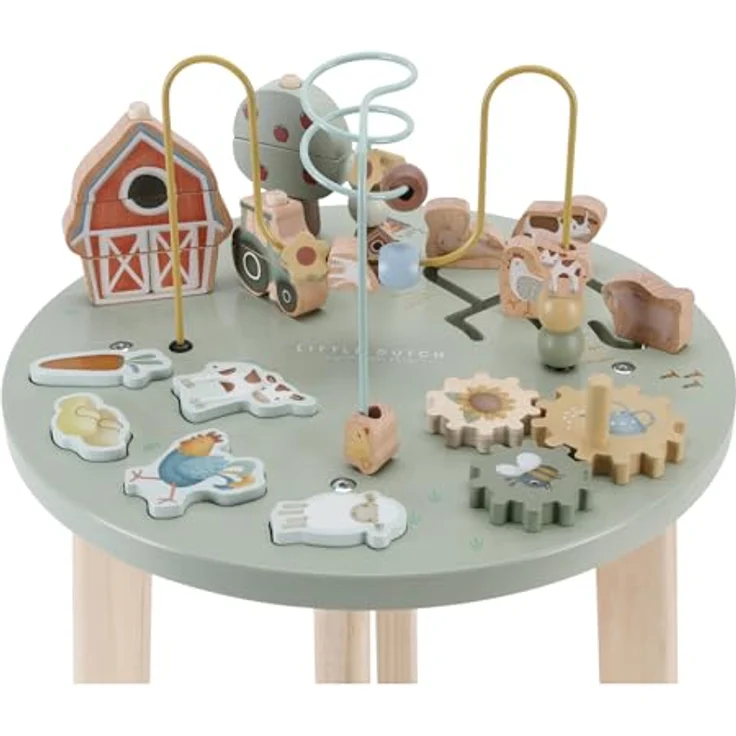 Little Dutch 7141 Holz Aktivitätstisch/Spieltisch - Little Farm grün - Preisvergleich – Bild 2