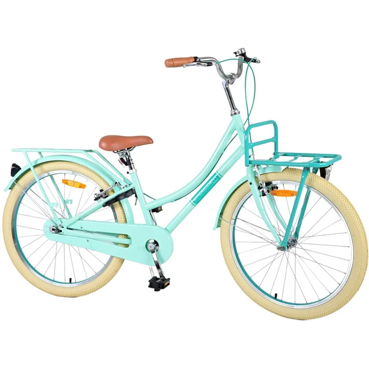 Volare Kinderfahrrad Excellent - Mädchen - 20, 24 oder 26 Zoll - Zwei Handbremsen - bis 115kg - 85% zusammengebaut - 6-12 Jahre - weiß/rosa/grün/schwarz
