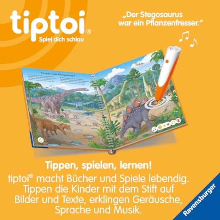 Ravensburger tiptoi® Wir entdecken die Dinosaurier, interaktives Dinosaurier-Buch ab 4 Jahre mit ausgezeichneter Qualität – Bild 4