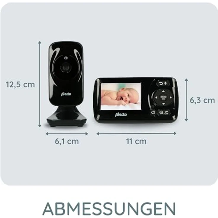 Alecto - Video-Babyphone DVM71BK mit Farbdisplay - schwarz – Bild 7
