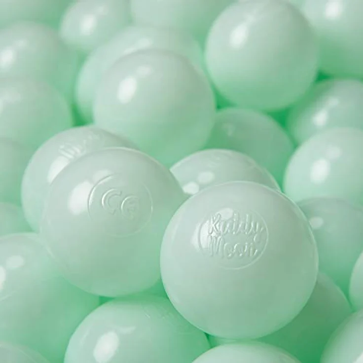 KiddyMoon 500 ∅ 6Cm Kinder Bälle für Bällebad, BPA-freie Plastikbälle in Mint, Made in EU – Bild 1