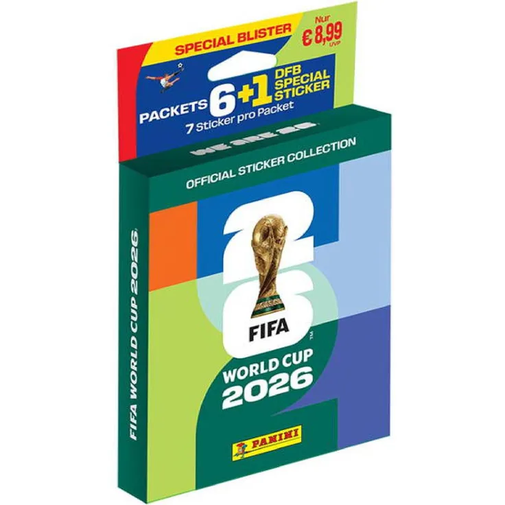 Panini FIFA World Cup 2026 Sticker, Eco-Blister #1 mit 6 Tüten und 42 Stickern
