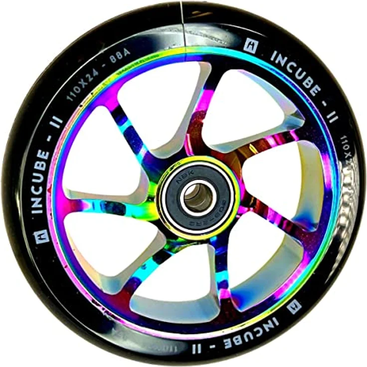 Ethic DTC Incube II Stunt-Scooter Rolle 110mm Neochrom, Aluminium 6061, 204g, 88A – Bild 2