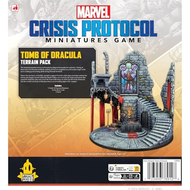 Atomic Mass Games Marvel: Crisis Protocol - Tomb of Dracula Terrain Pack, Erweiterung für Strategiespiel mit Geländeteil und One-Shot-Karten – Bild 2