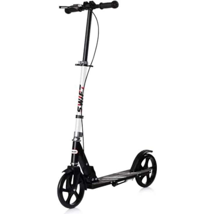 Chipolino Kinderroller Swift, klappbar mit rutschfesten Griffen, ABEC-7 Lager, Hinterradbremse, weiß – Bild 2