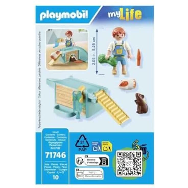 Playmobil® 71746 Junge mit Meerschweinchen, Spielset aus der my Life Reihe mit liebevoll gestalteter Tierumgebung – Bild 6