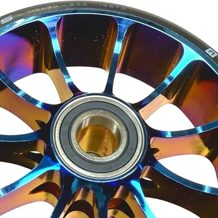 Ethic DTC Atlas Stunt-Scooter Rolle 115mm x 30mm 12std Blauchrome, Leicht mit hervorragendem Grip – Bild 2