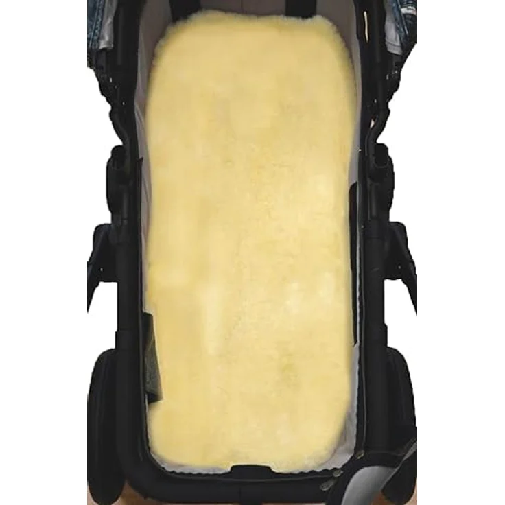Babyfell Lammfell für Kinderwagen und Kindersitz aus bestem Merino 80 x 40 cm – Lammfell Auflage – Atmungsaktiv – Inklusive Gurtschlitze für Buggy und Kindersitz – Besonders pflegeleicht – Einfach zu waschen - Preisvergleich – Bild 3
