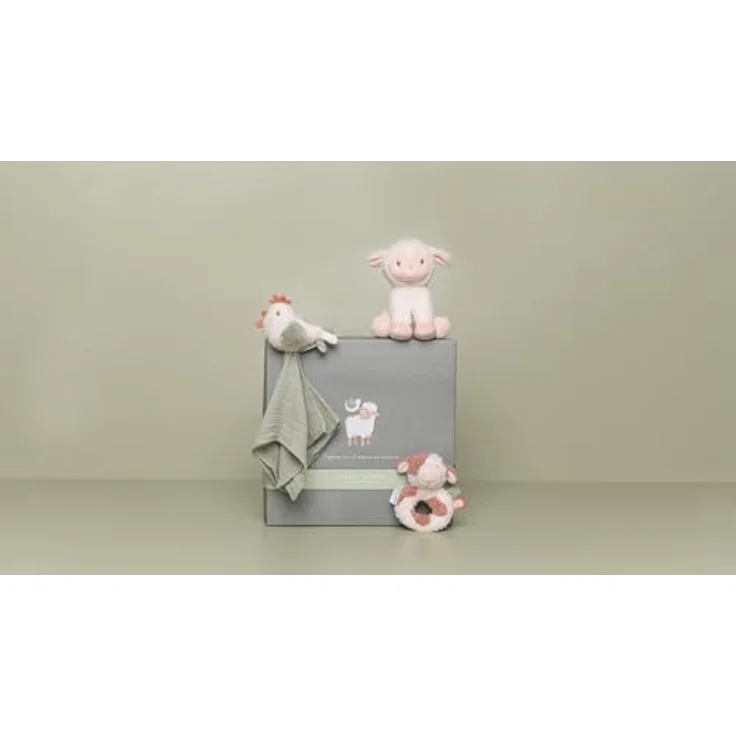 Little Dutch Little Farm Gift Box, Geschenkset für Babys mit Rassel, Schmusetuch und Plüschspielzeug, ideal für Neugeborene – Bild 8