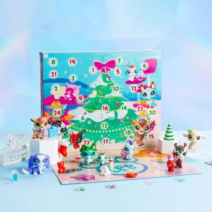 Littlest Pet Shop World of LPS Holiday Calendar, Adventskalender mit 8 exklusiven Wackeltieren, 16 saisonalen Accessoires und 24 weihnachtlichen Überraschungen – Bild 6