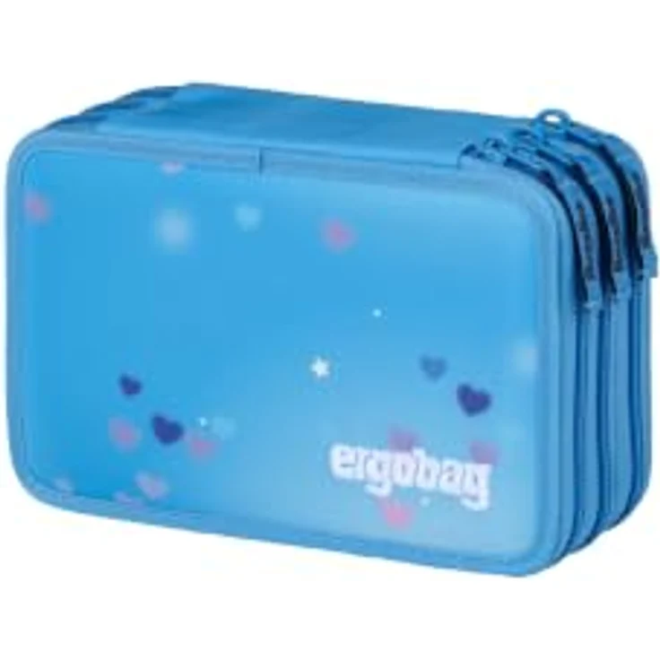 ergobag Federmäppchen Maxi Mäppchen, mit 40 Teilen befüllt, Bühnenfiebär - Blau – Bild 1