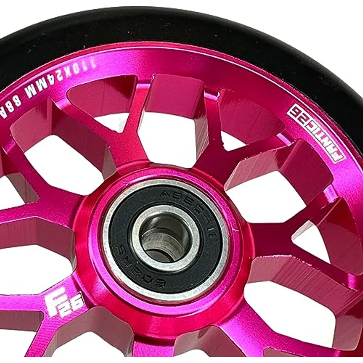 Fantic26 Stuntscooter Fantic26 Spy7 Stunt-Scooter Rolle 110mm Abec11 Pink/Pu Schwarz – Bild 2