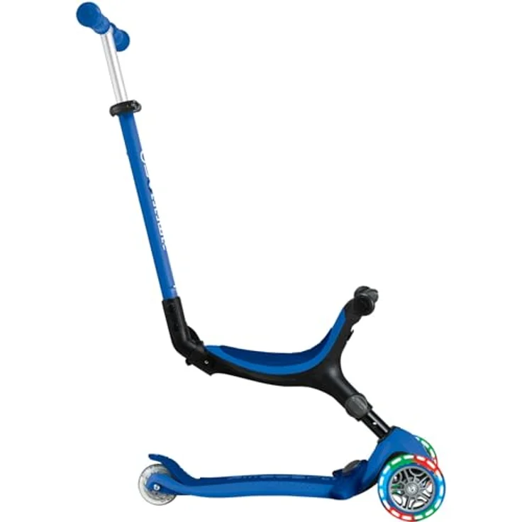 authentic sports & toys Globber Go-Up Active Lights 3-in-1 Kinderfahrzeug / Dreirad, Laufrad und Scooter, mit batterielosen LED-Leuchtrollen, in Zweifarben-Design – Bild 3