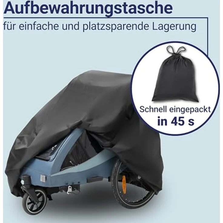 Zamboo Faltgarage für Fahrradanhänger, Wetter- und Schmutzschutz mit integriertem Diebstahlschutz – Bild 6