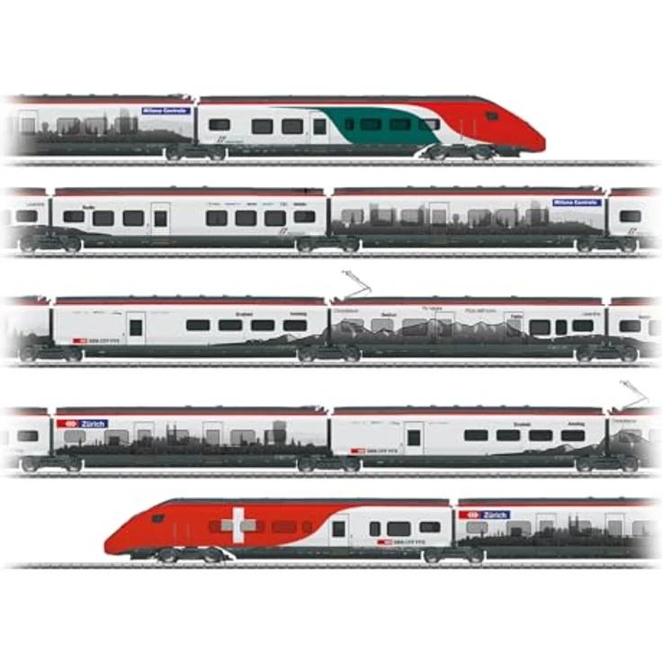 Märklin H0 Mä Giruno Rabe 501 SBB, 7-teiliges elektrisches Hochgeschwindigkeitsmodell mit Digital-Decoder mfx+ und umfangreichen Geräusch- und Lichtfunktionen – Bild 2