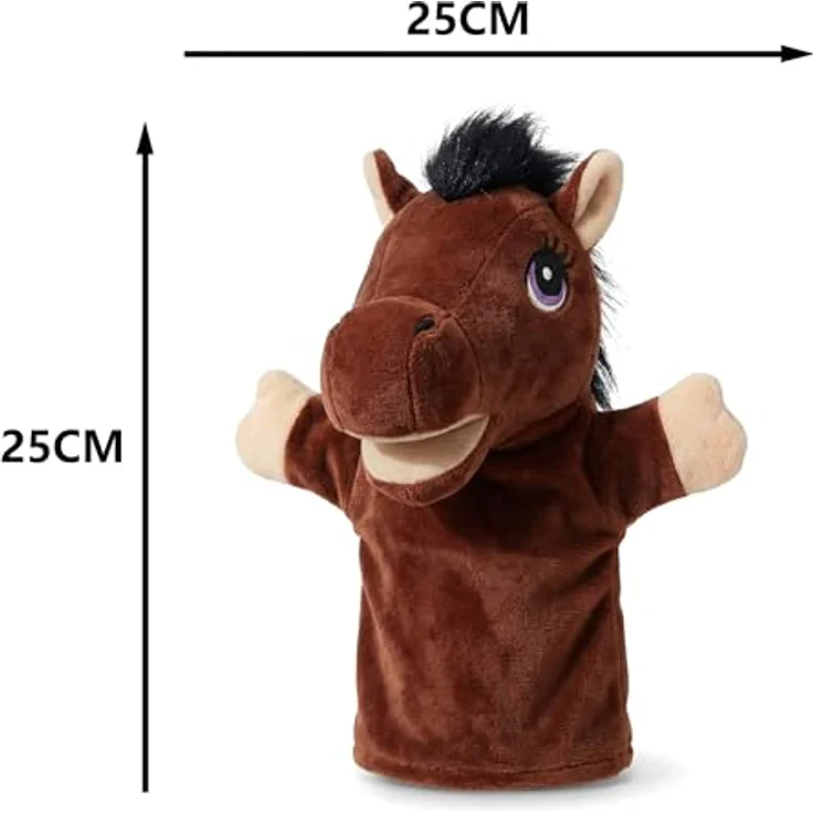 LOMTRATS Handpuppen Set, 5 tierische Puppen (Wolf, Tiger, Löwe, Affe) mit beweglichen Mündern, ideal für Geschichtenerzählen und Vorschulerziehung – Bild 4