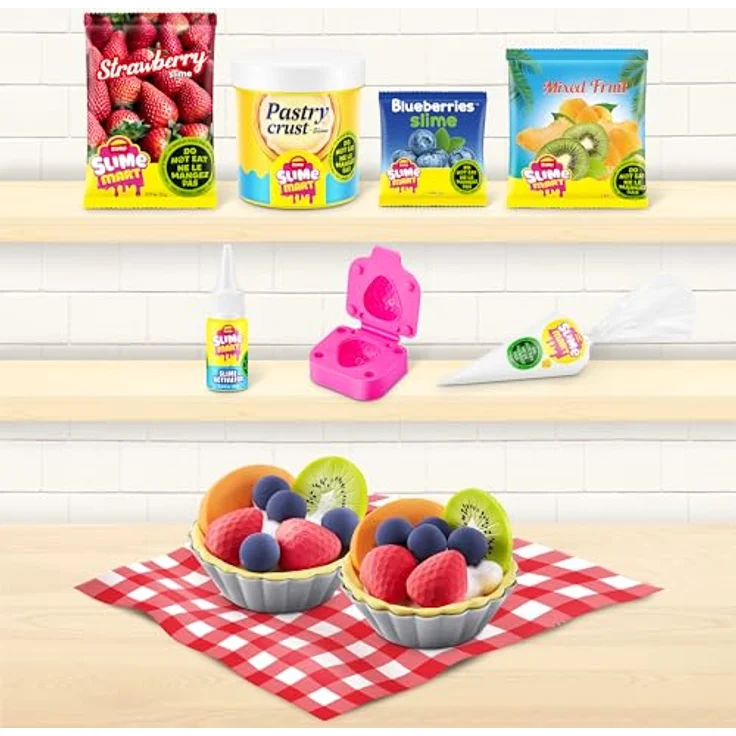 Slime Mart kleine Tüte (Obstkuchen) von ZURU, 2Pack, interaktives DIY Experimentierschleim-Set zum kreativen Gestalten und Spielen – Bild 5